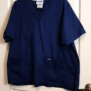 Navy Blue Scrub Top